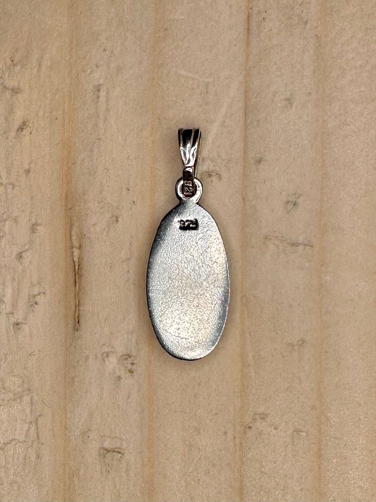 Pink & Blue Mother of Pearl 925 Sterling Silver Pendant