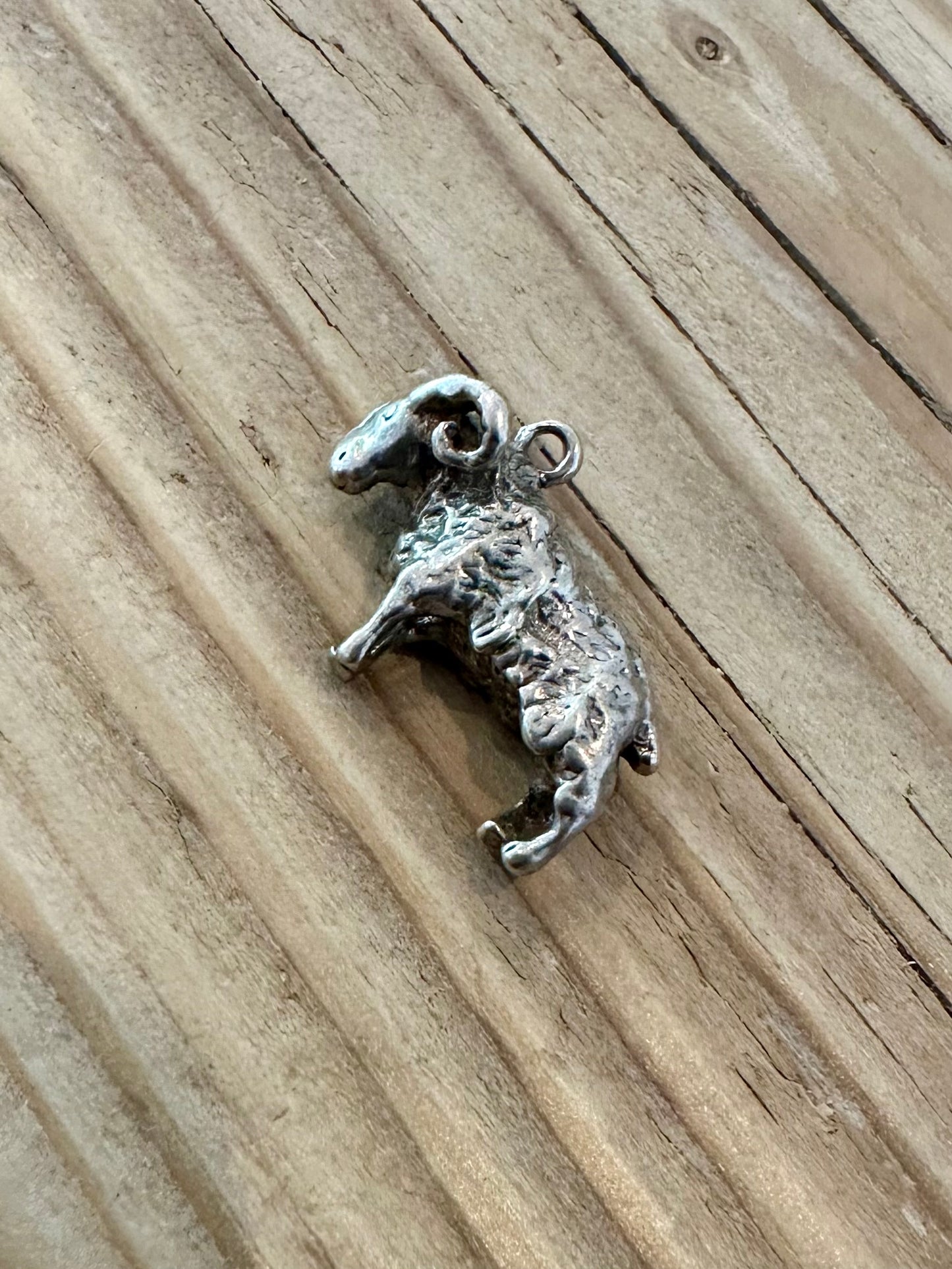 Vintage Ram Solid 925 Silver Pendant