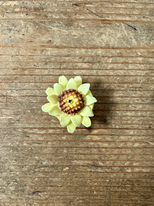 Vintage Sunflower 925 Silver Pendant