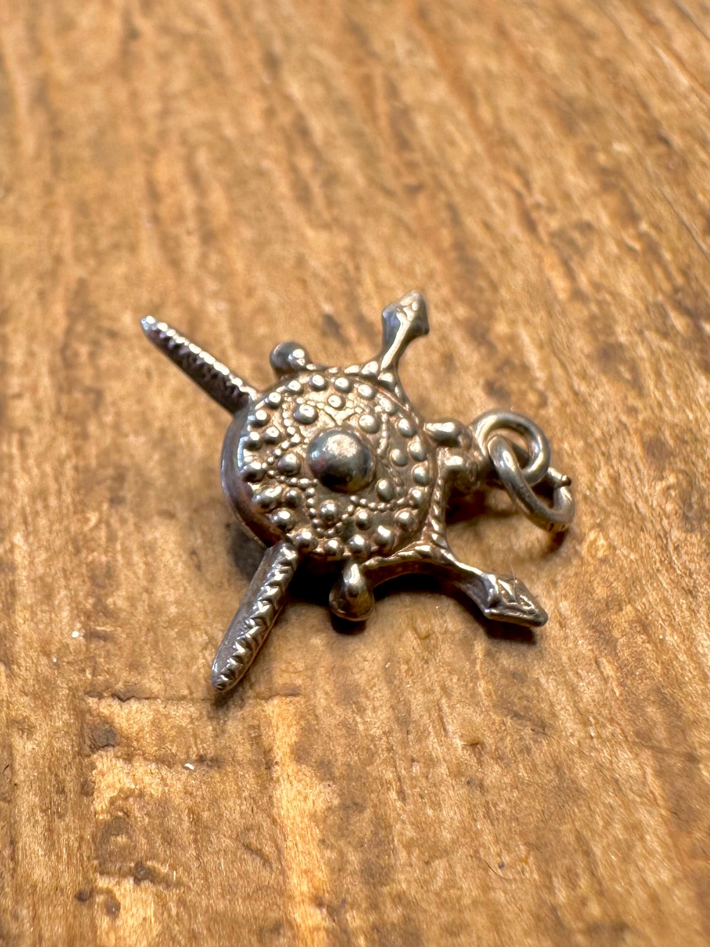 Cross Spears and Shield 925 Sterling Silver Charm Pendant
