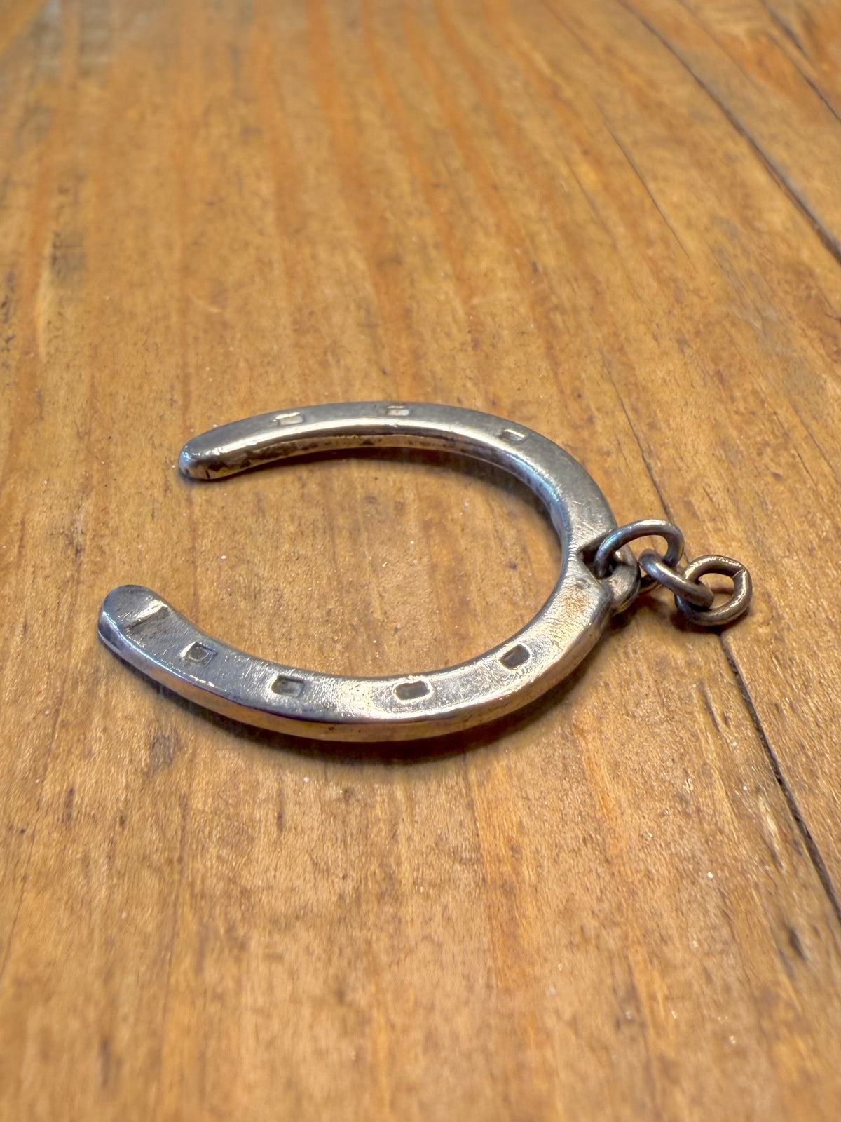 Horse Shoe with PAT NO. 925 Sterling Silver Pendant