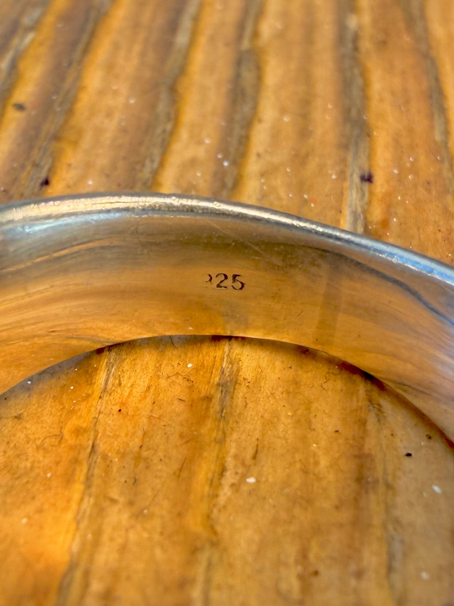 Abstract Curved Band 925 Sterling Silver Size U Ring