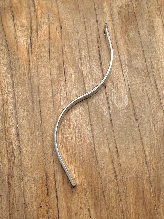 Abstract Wavy Bar 925 Sterling Silver Pendant