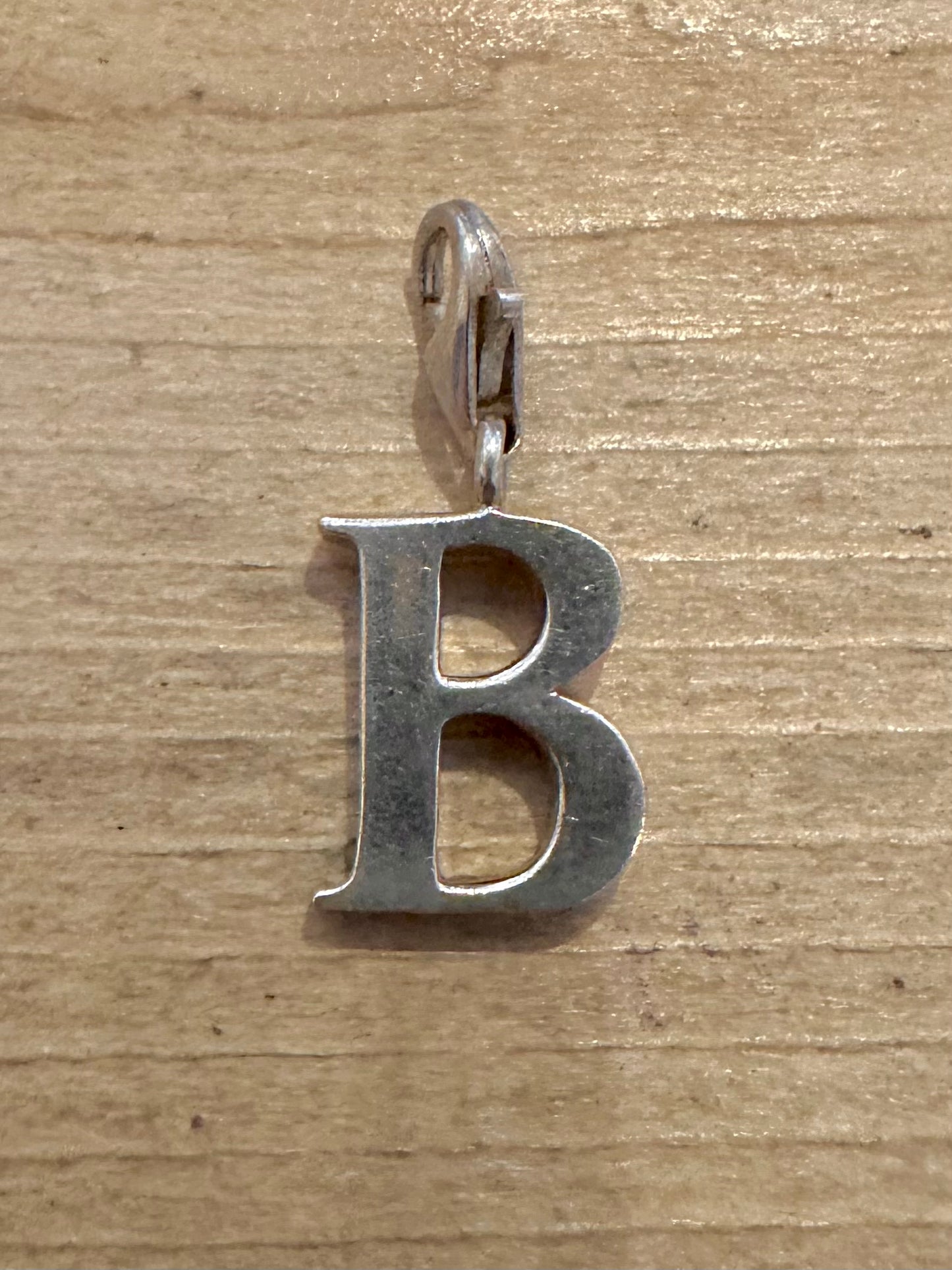 Vintage Letter B 925 Silver Pendant