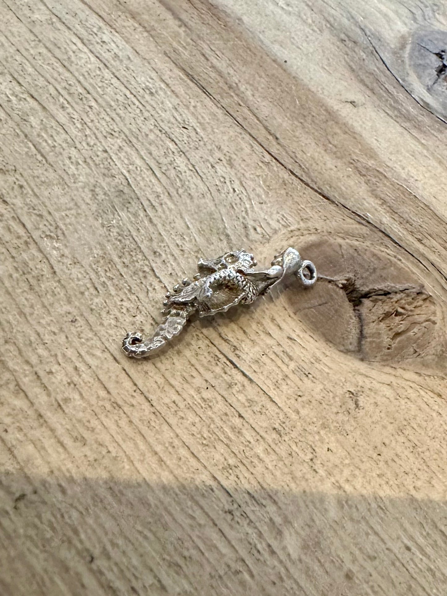 Vintage Mermaid Seahorse 925 Silver Charm Pendant