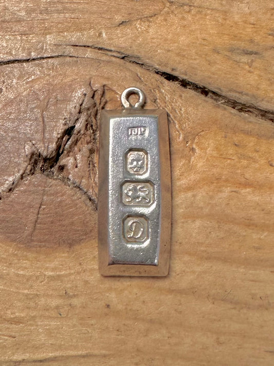 Vintage 1978 IJL Maker Ingot 925 Silver Pendant