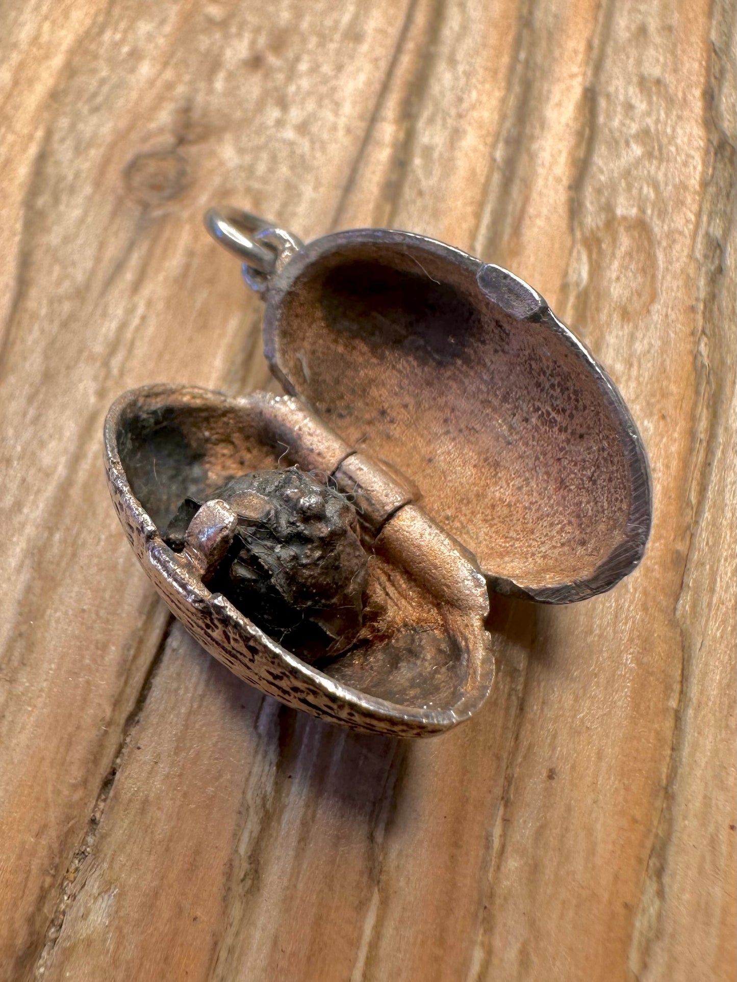 Vintage Rugby Ball Opens 925 Sterling Silver Charm Pendant