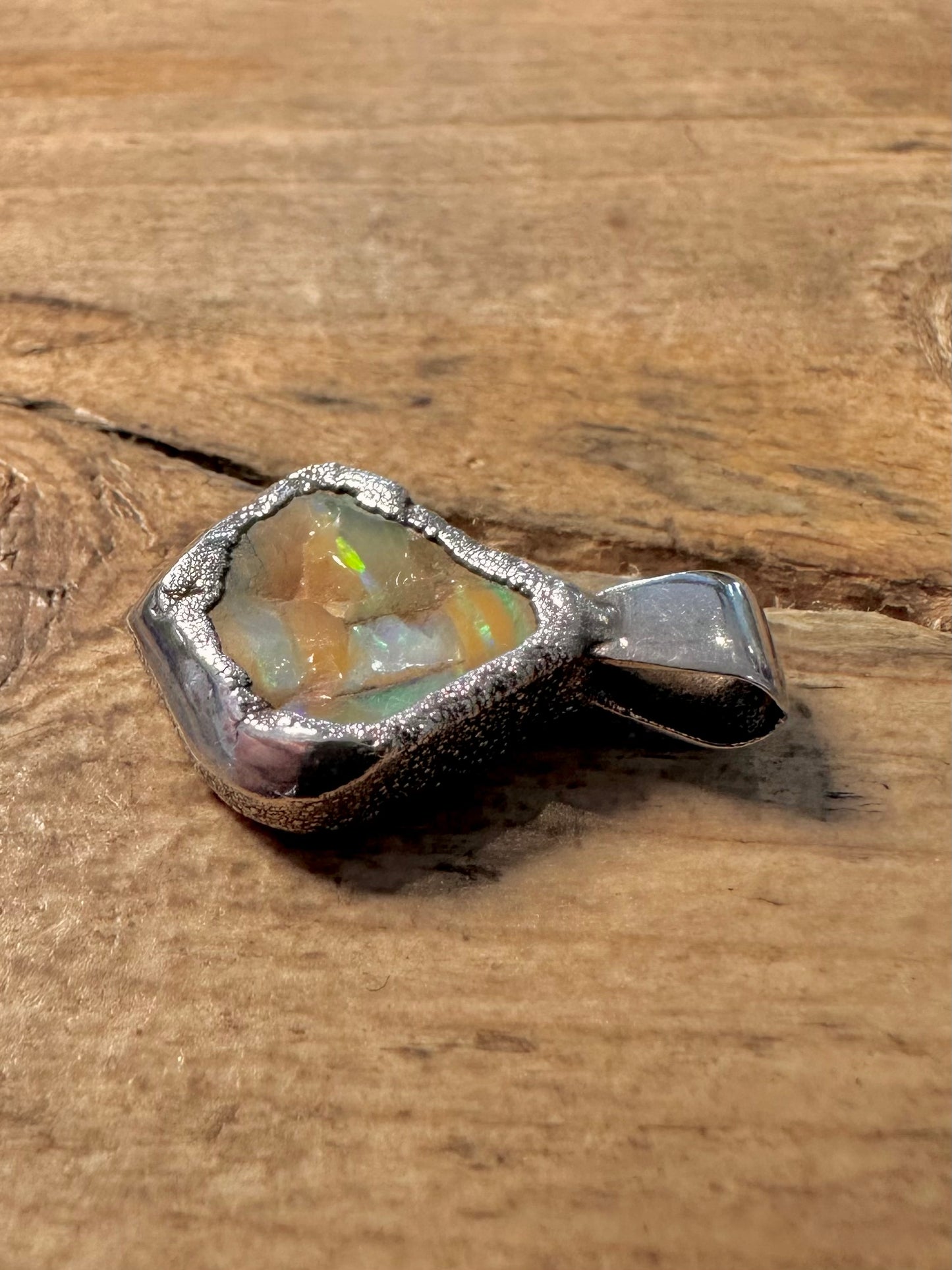 Vintage Opal 925 Silver Pendant