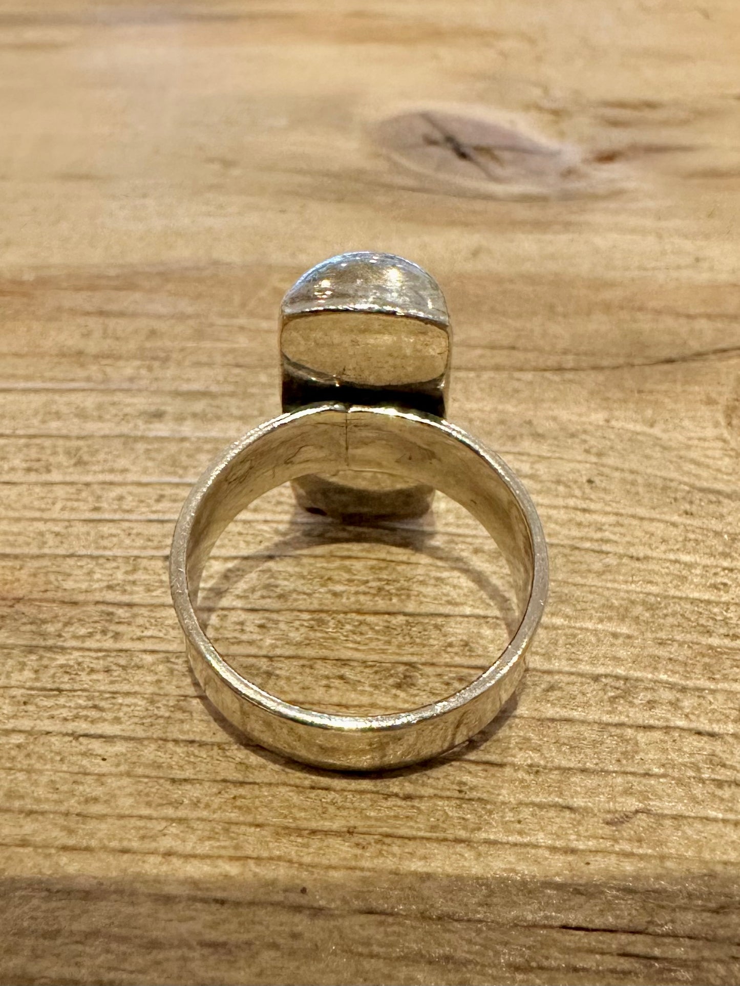 Modernist Bar 925 Silver Size R Ring