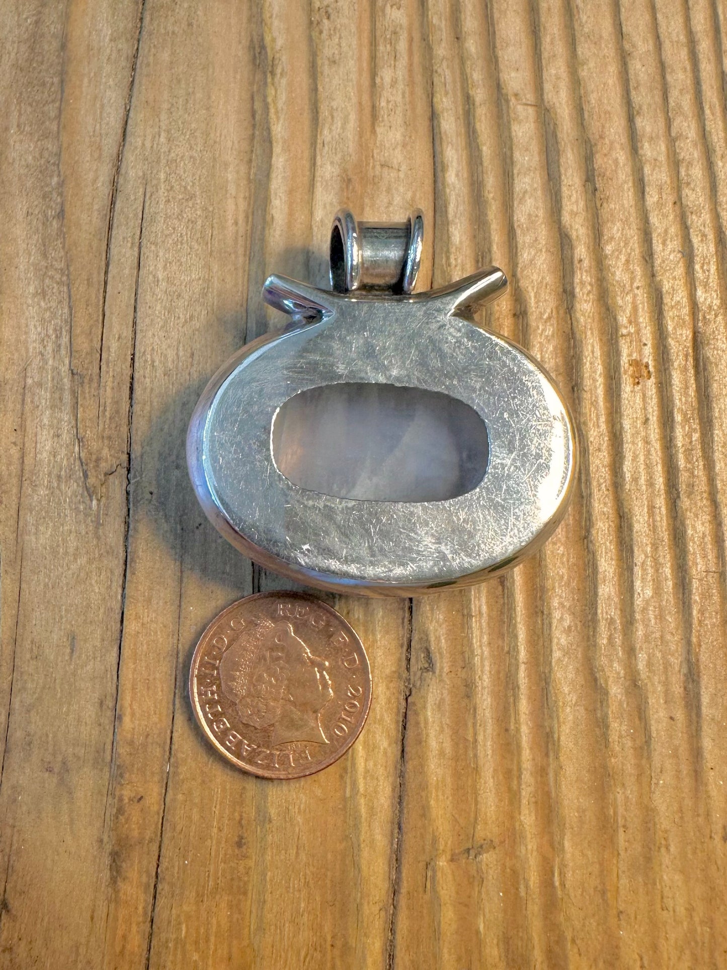 Large Rainbow Moonstone 925 Sterling Silver Pendant