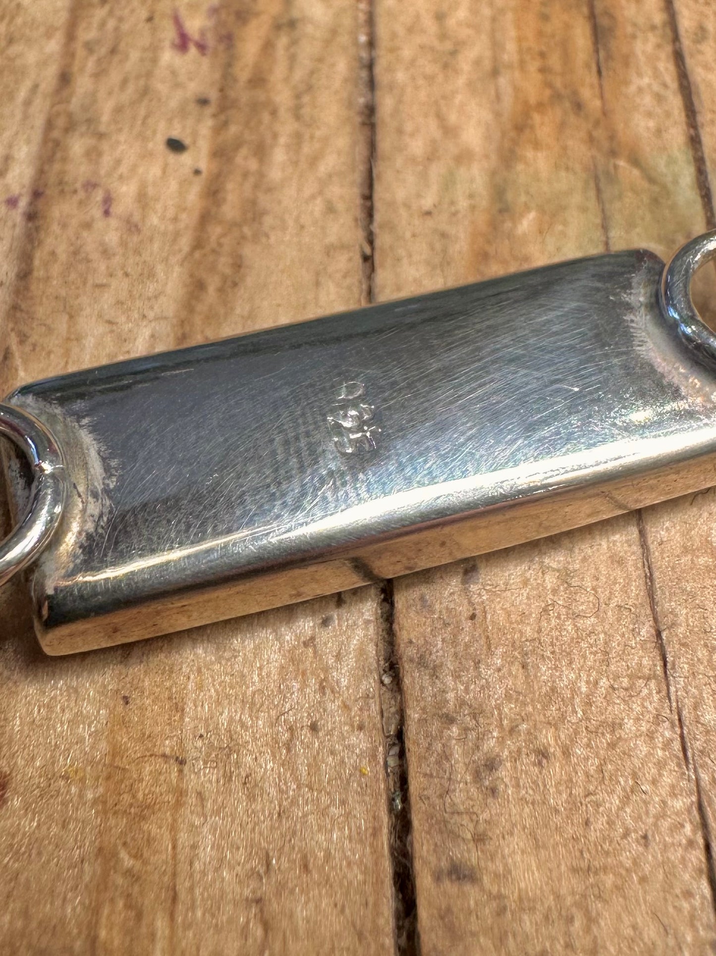 Modernist Rectangle Turquoise Bar 925 Sterling Silver Bangle