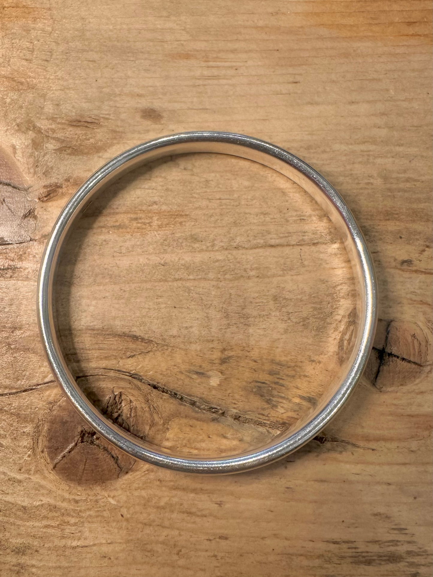 Vintage Chunky Plain 925 Silver Bangle