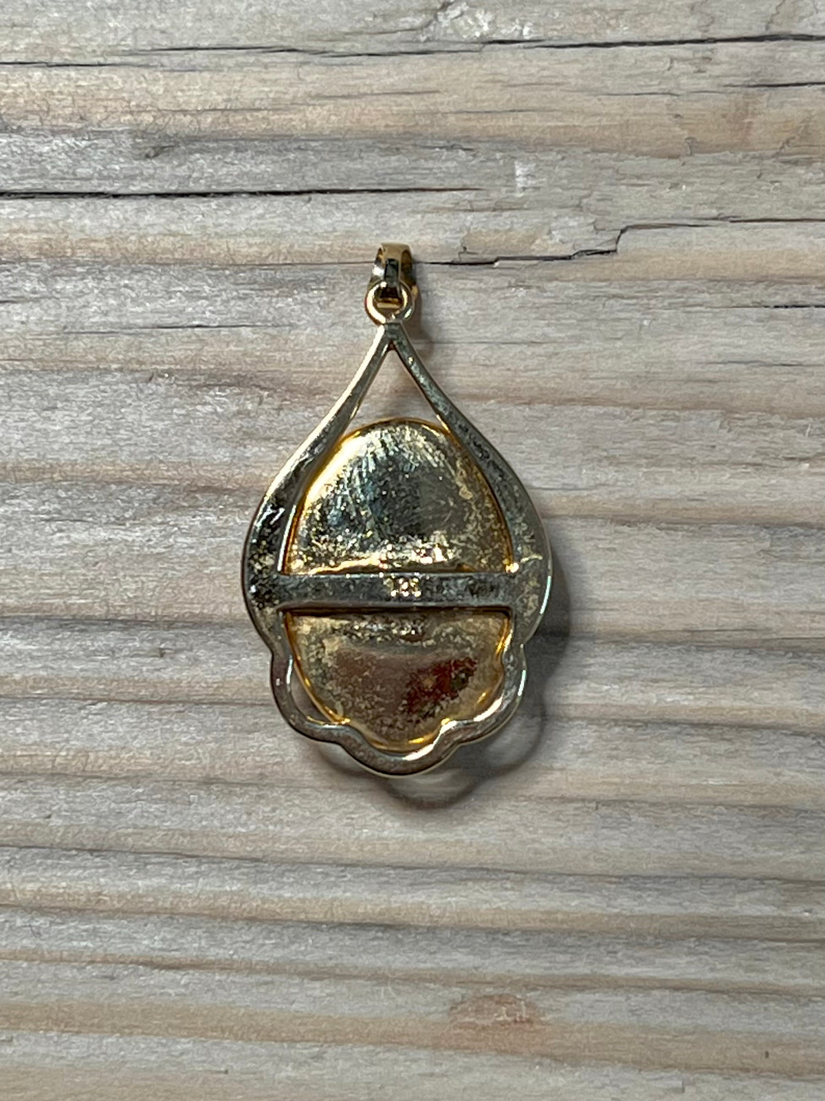 Oval Opal Gold Plated 925 Sterling Silver Pendant