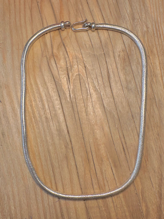 Vintage Chunky Snake Chain 925 Sterling Silver 17.5 inch Necklace