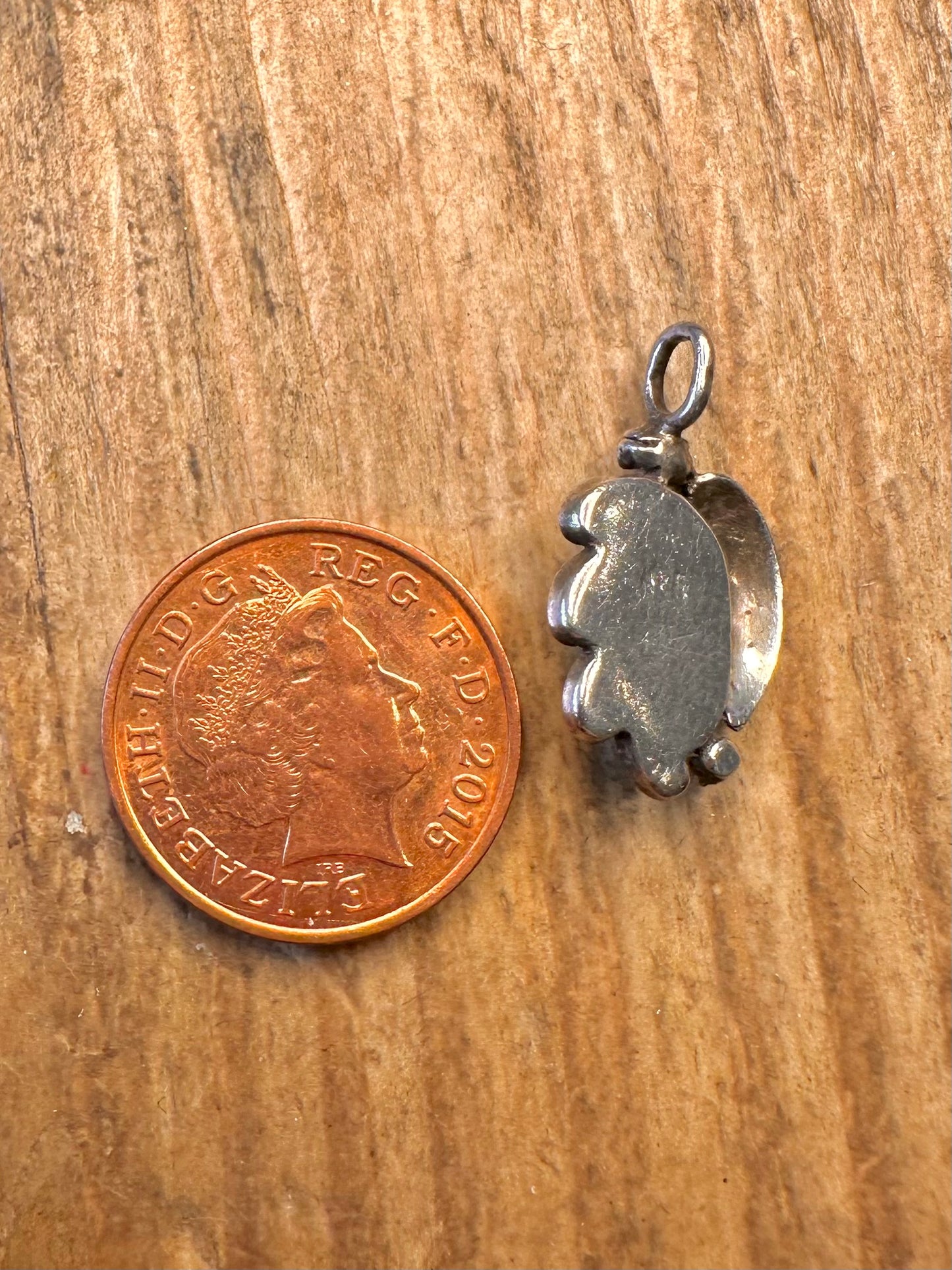 Native American Turquoise Leaf 925 Sterling Silver Pendant