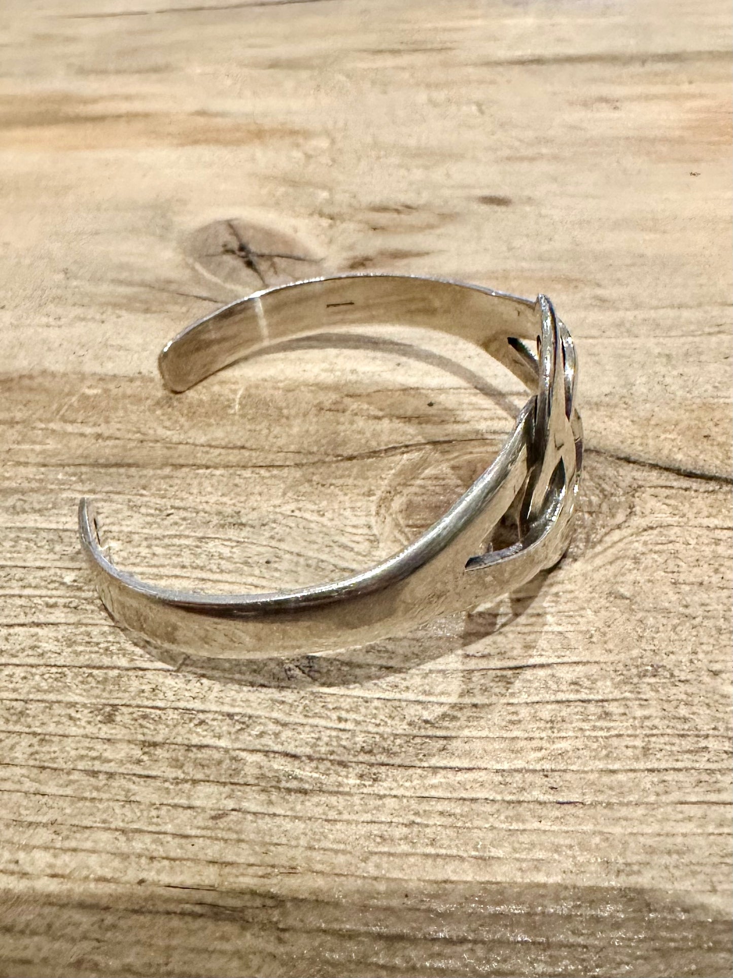 Vintage Knot Cuff 925 Silver Bangle