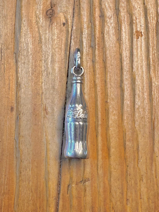 Rare Coca Cola Bottle 925 Sterling Silver Charm Pendant