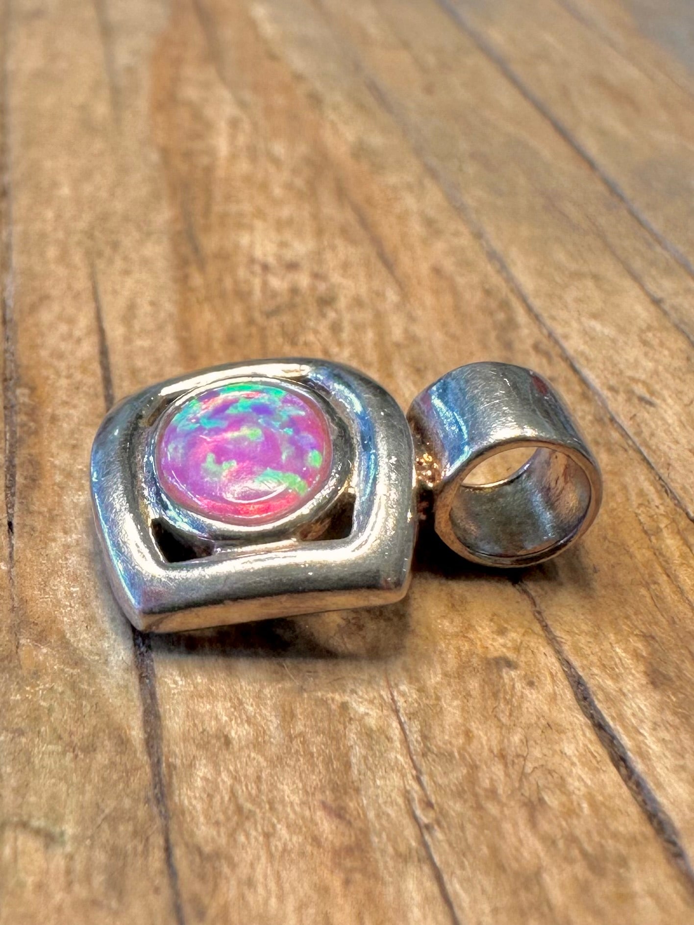 Modern Opal 925 Sterling Silver Pendant