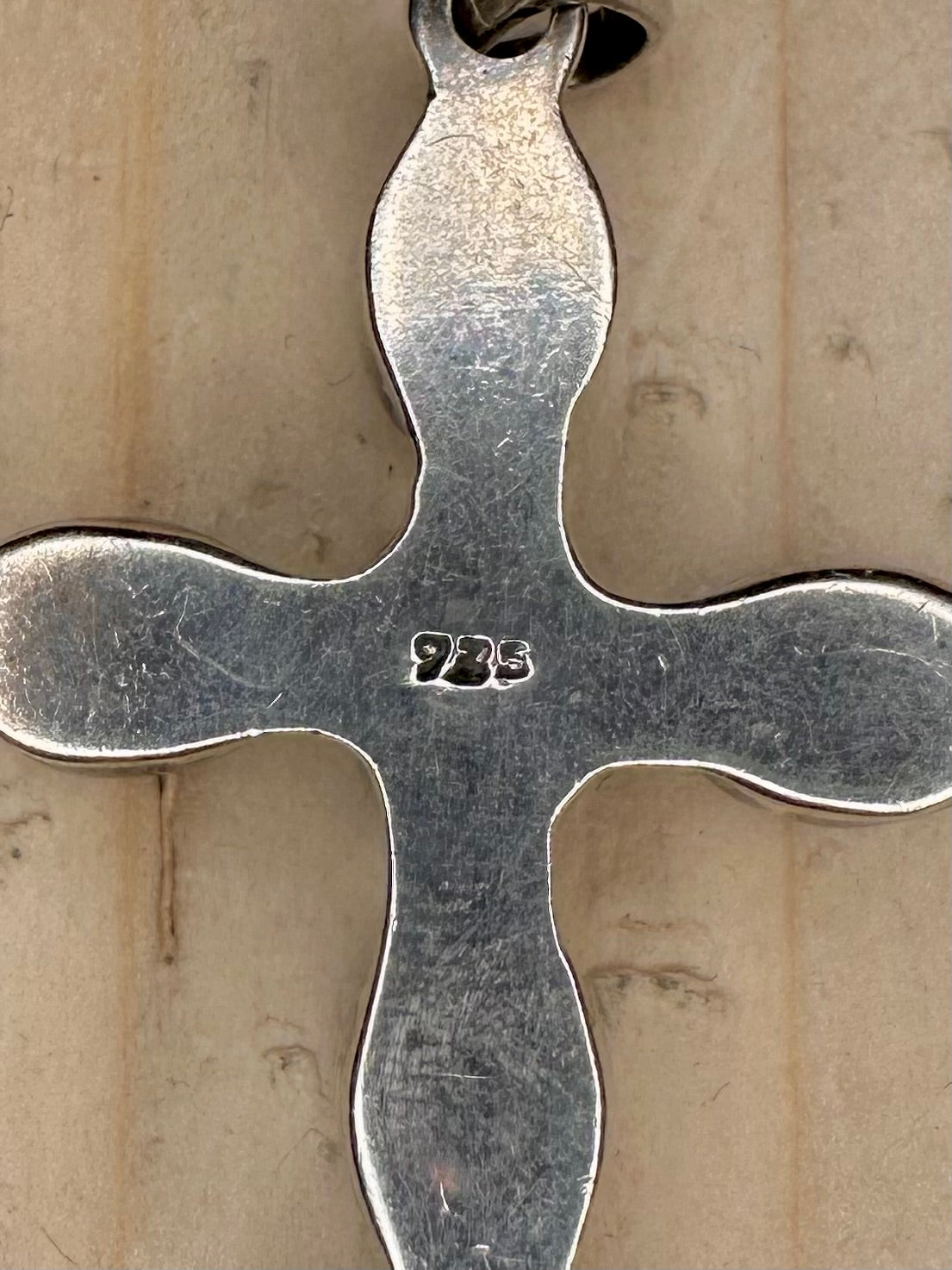 Garnet Oval Cross 925 Sterling Silver Pendant