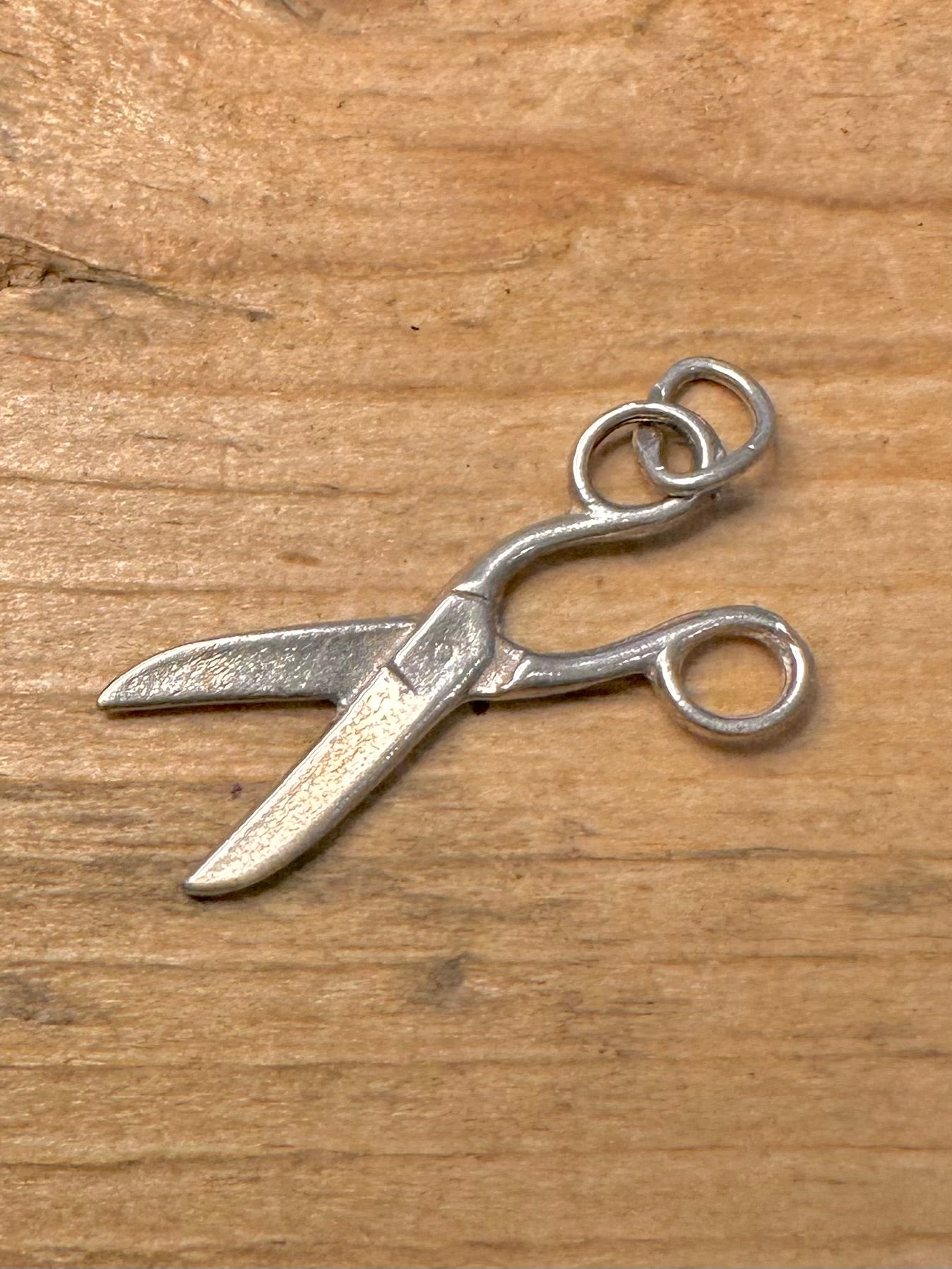 Vintage Scissors 925 Silver Pendant