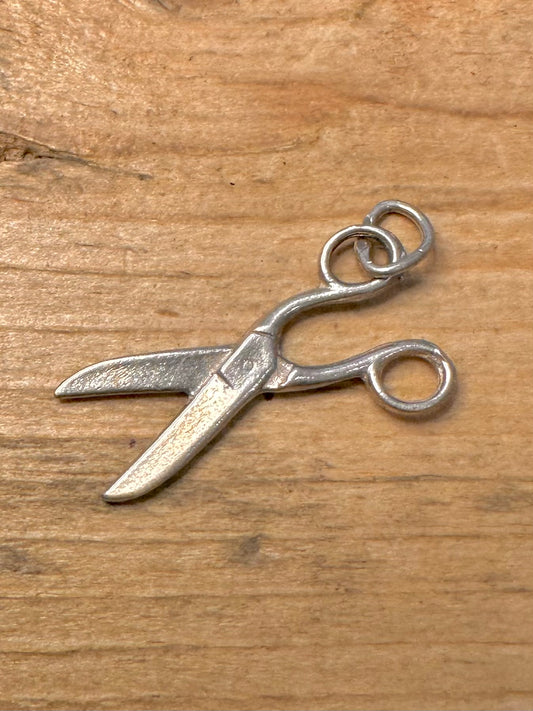 Vintage Scissors 925 Silver Pendant