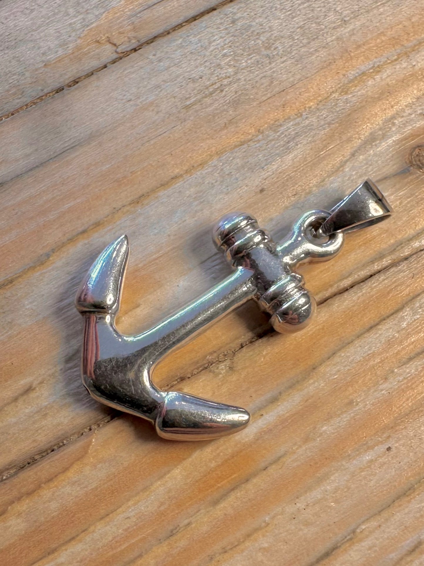 Vintage Anchor 925 Silver Pendant