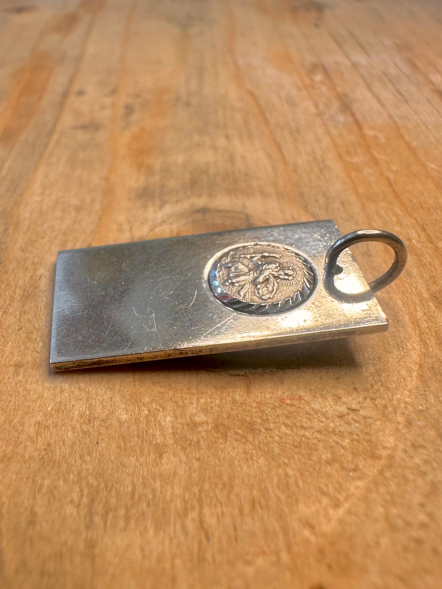 St Christopher Rectangle Maker CHIM 925 Sterling Silver Pendant