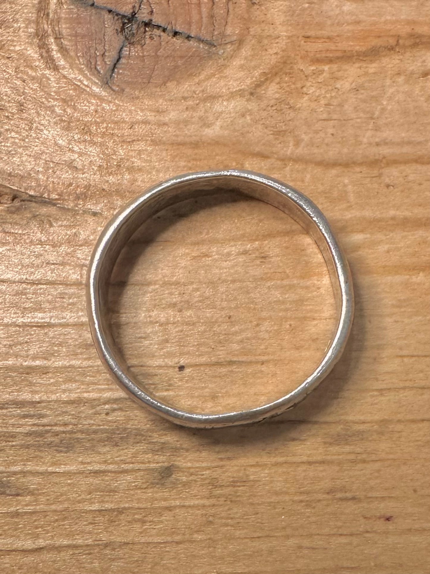 Vintage Turquoise Inlay 925 Silver Size X Ring