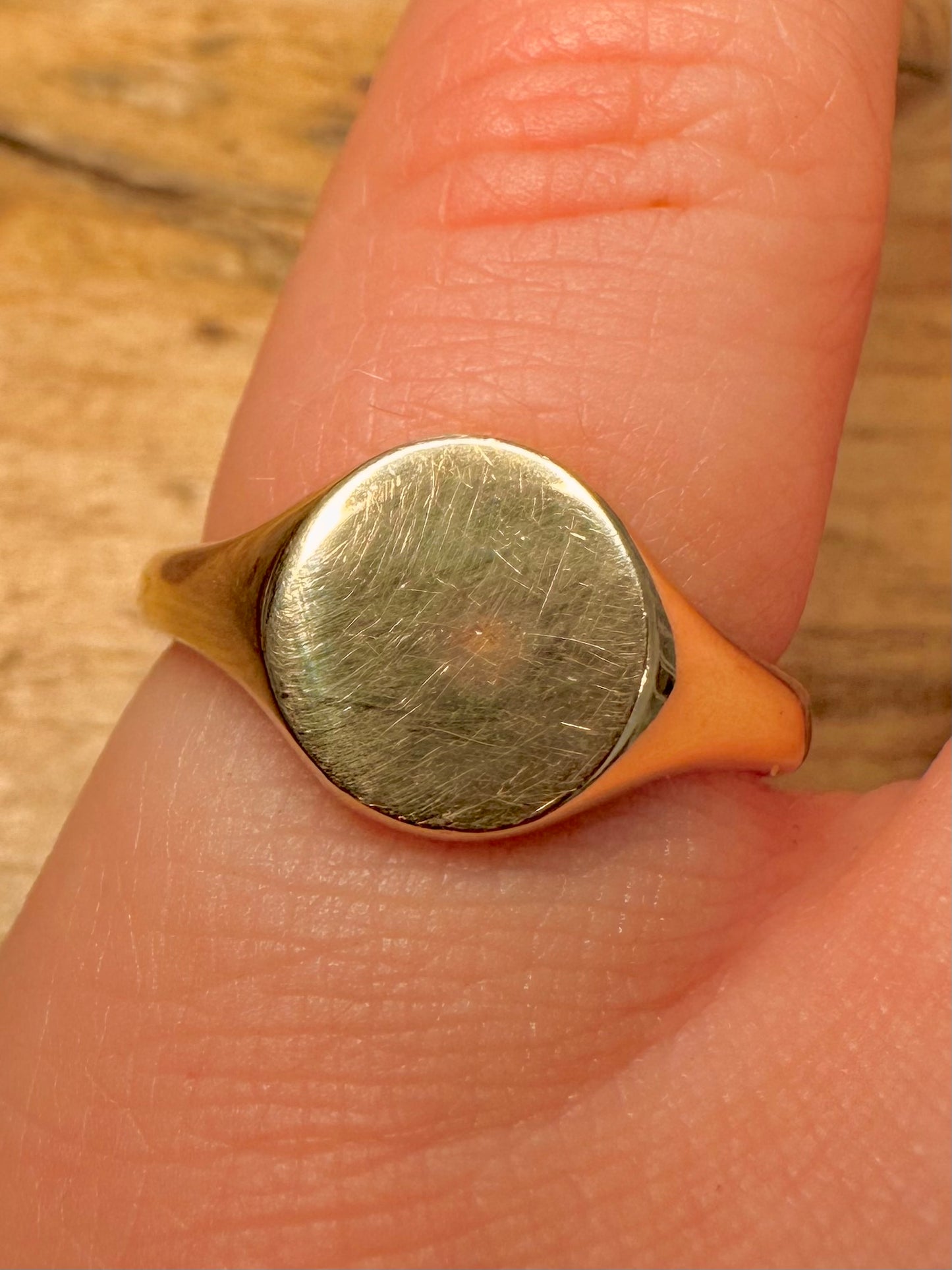 Vintage 1994 9ct Gold Signet Size M1/2 Ring