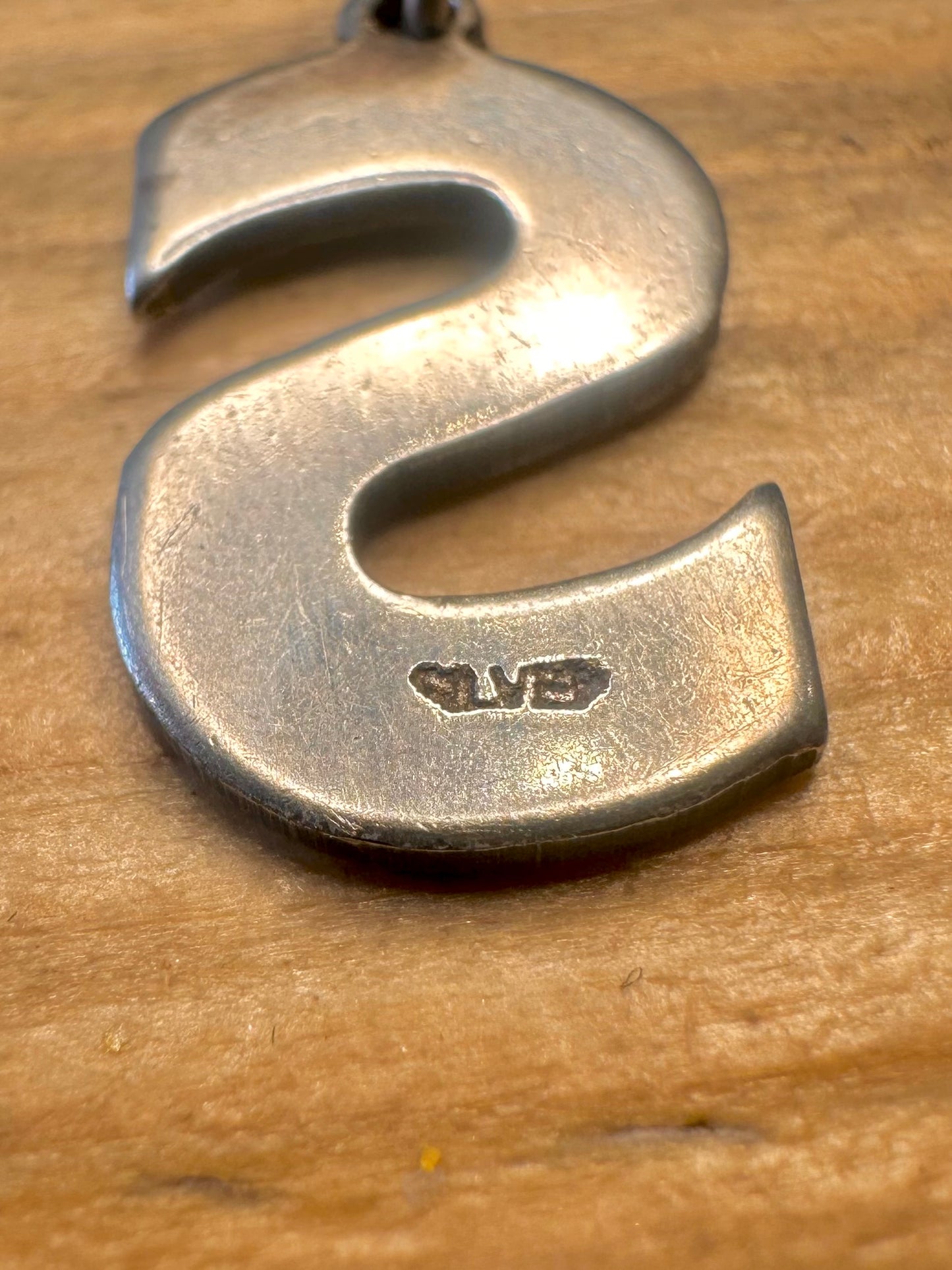Letter S 925 Sterling Silver Pendant