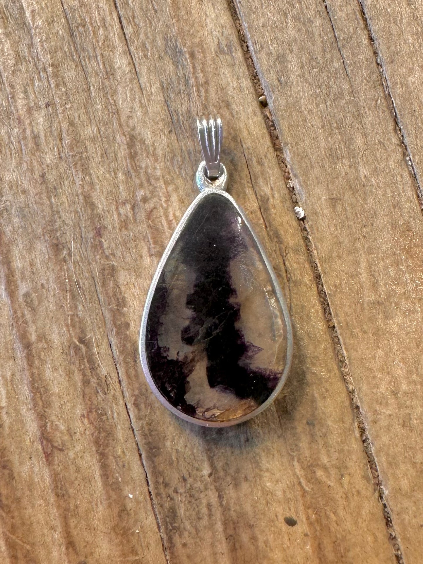 Blauer John-Tropfen-Anhänger aus 925er Sterlingsilber