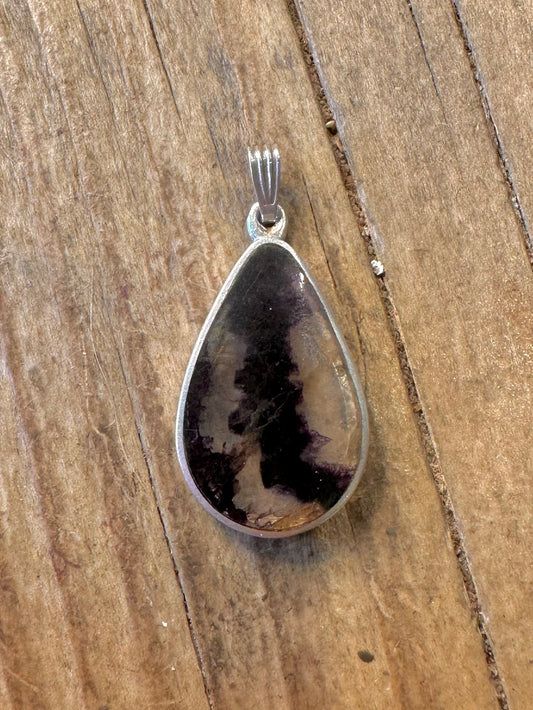 Blauer John-Tropfen-Anhänger aus 925er Sterlingsilber