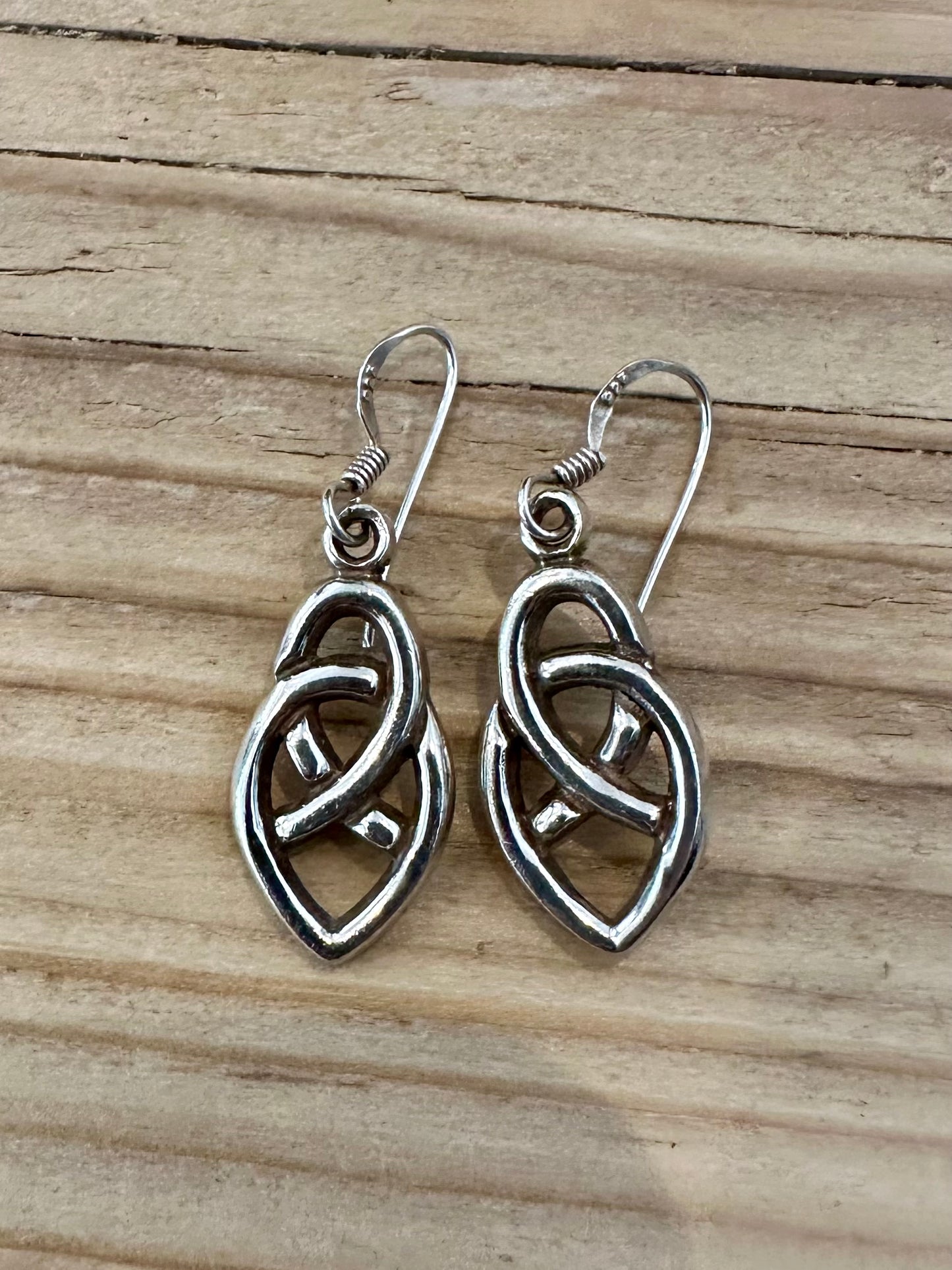 Vintage Celtic Knot 925 Silver Earrings