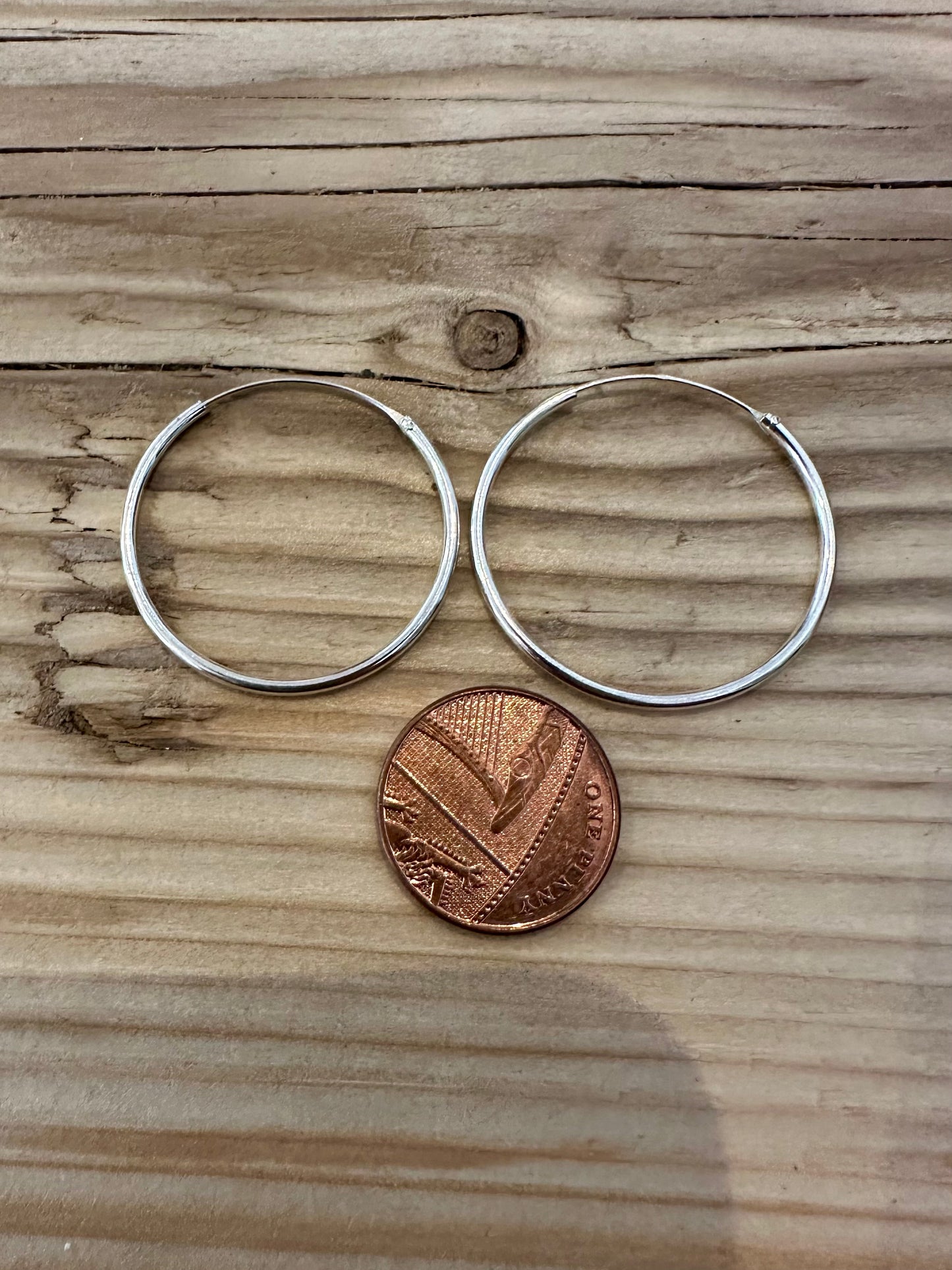 Modern Thin 925 Silver 925 Silver Hoops