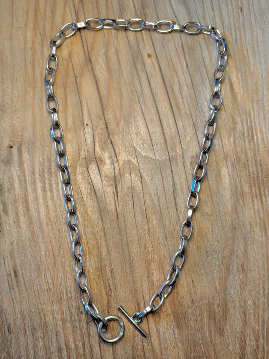 Vintage Kabelglieder T-Steg 925 Sterlingsilber 50,8 cm Halskette