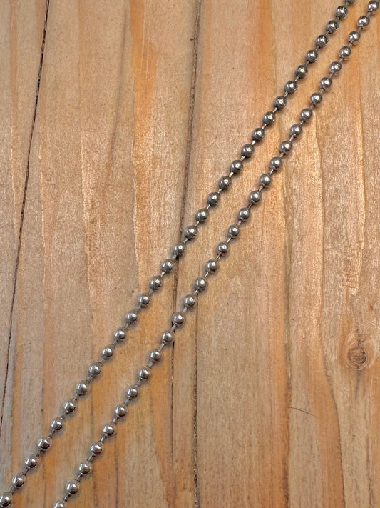 Vintage Ball Chain 925 Sterling Silver 18 inch Necklace