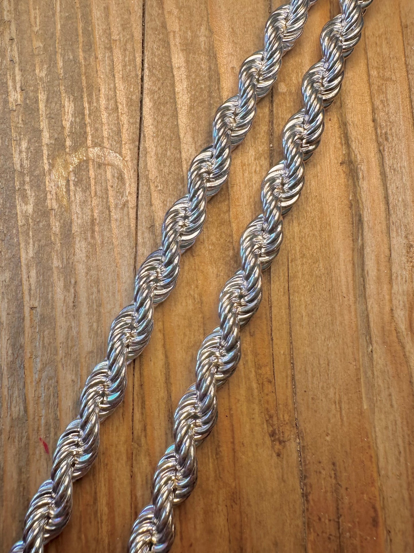 Chunky Rope Chain 925 Sterling Silver 19.5 inch Necklace