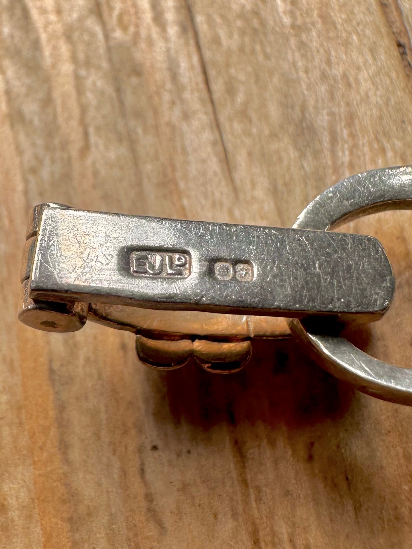 Abstract 1980 Oval Link 925 Sterling Silver 7 inch Bracelet