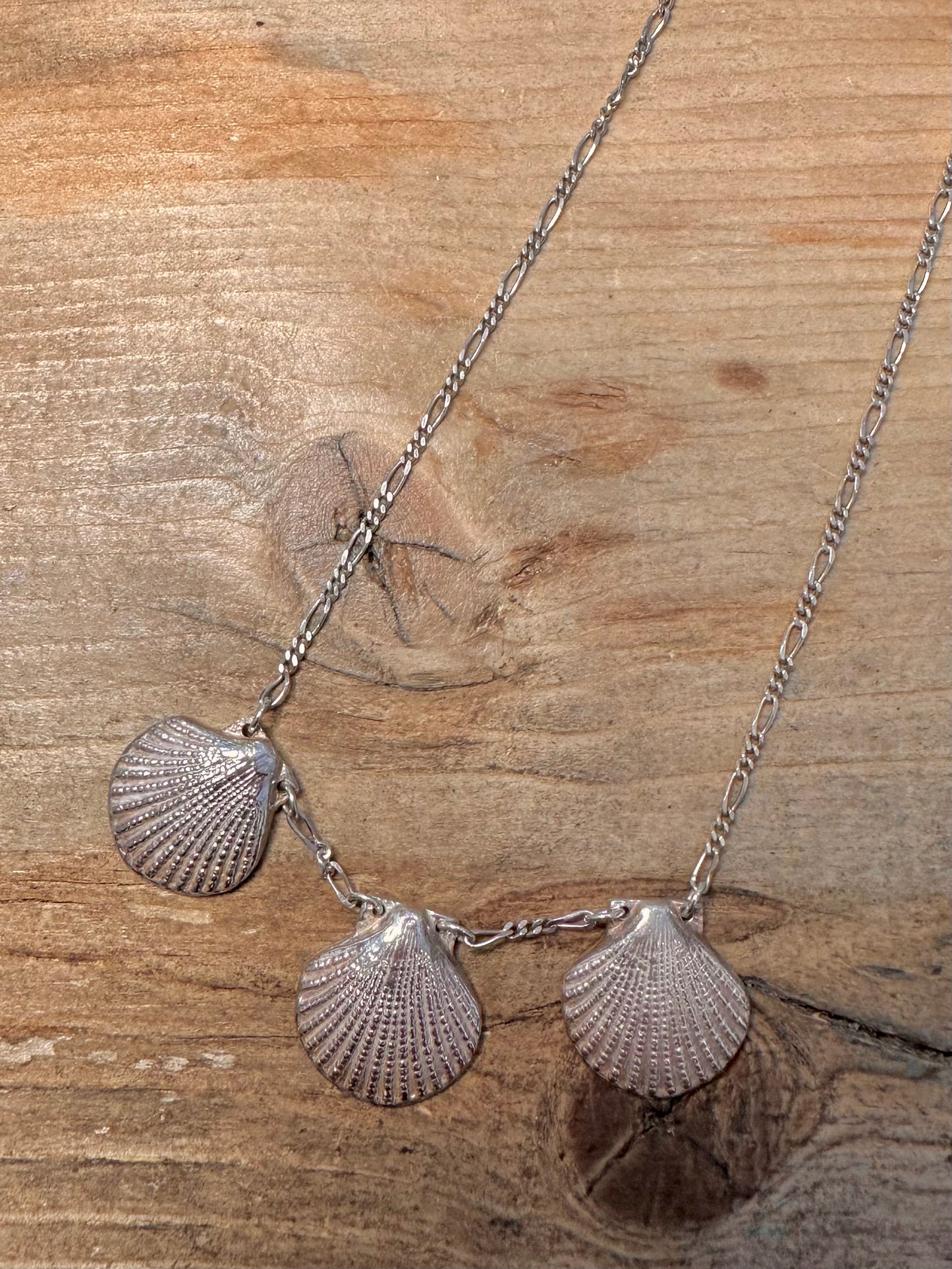 Vintage Shell Figaro 925 Silver 15.3 inch Necklace