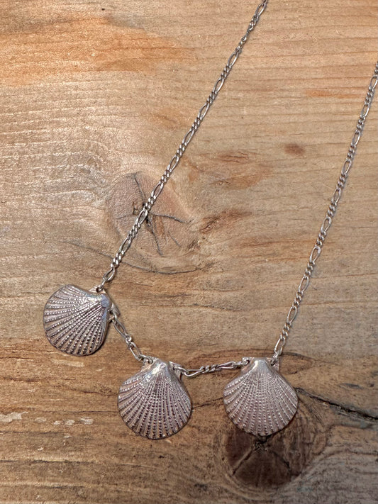Vintage Shell Figaro 925 Silver 15.3 inch Necklace
