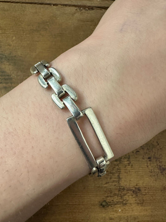 Vintage Unique Link 1995 925 Silver Bracelet