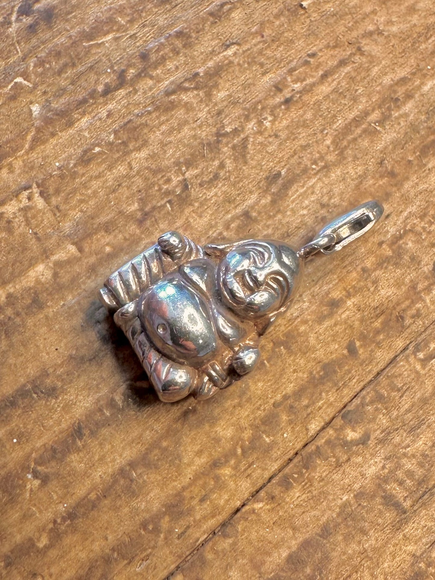 Laughing Buddha Thomas Sabo Solid 925 Sterling Silver Clasp Charm Pendant