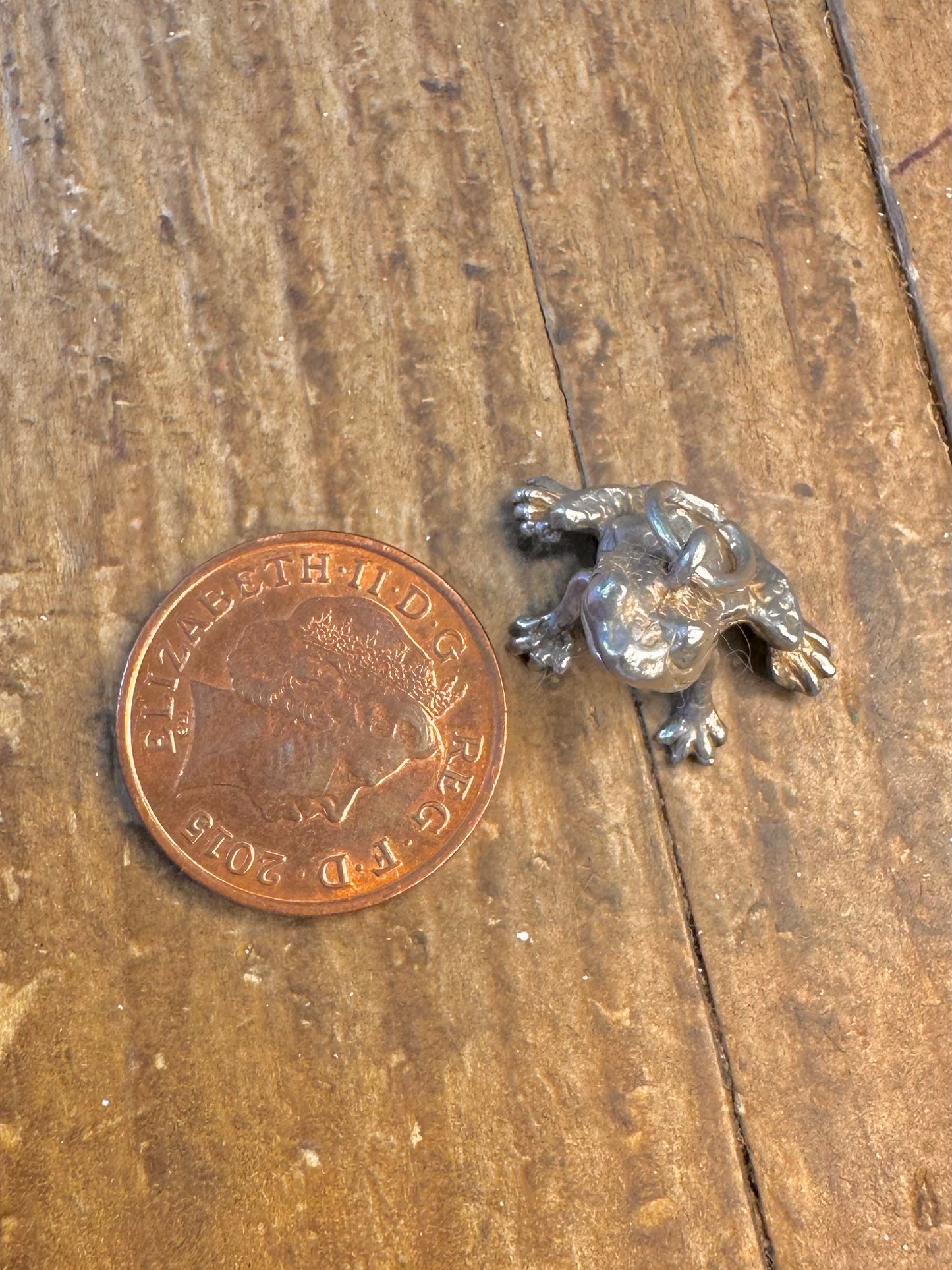 Frog Realistic 925 Sterling Silver Charm Pendant