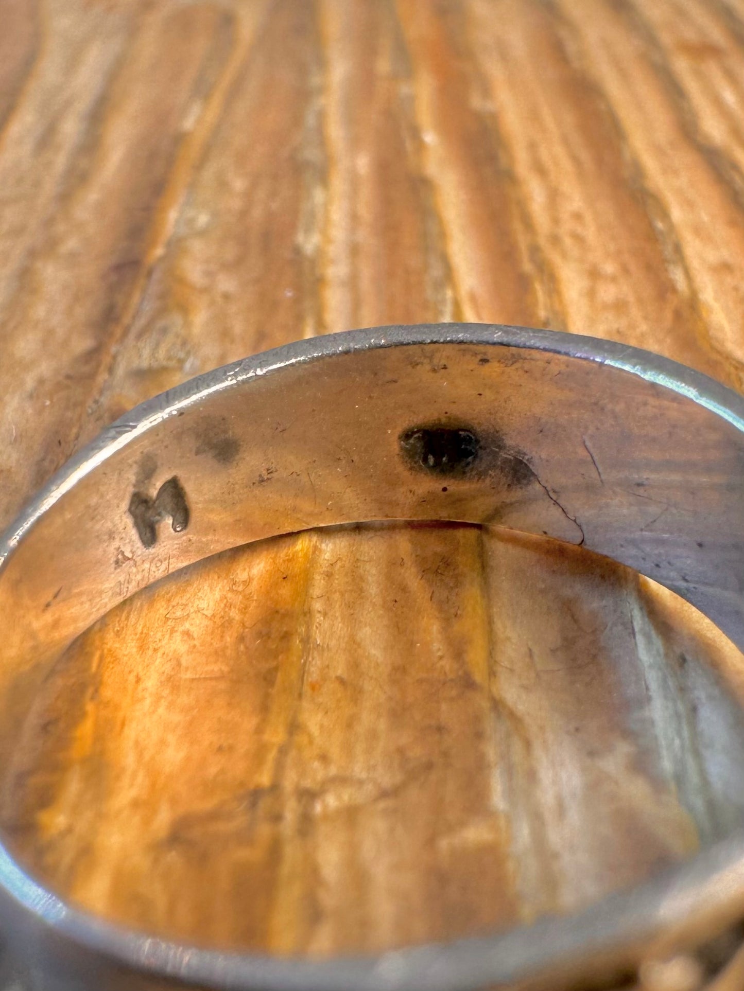 Moon and Star 925 Sterling Silver Size M Ring