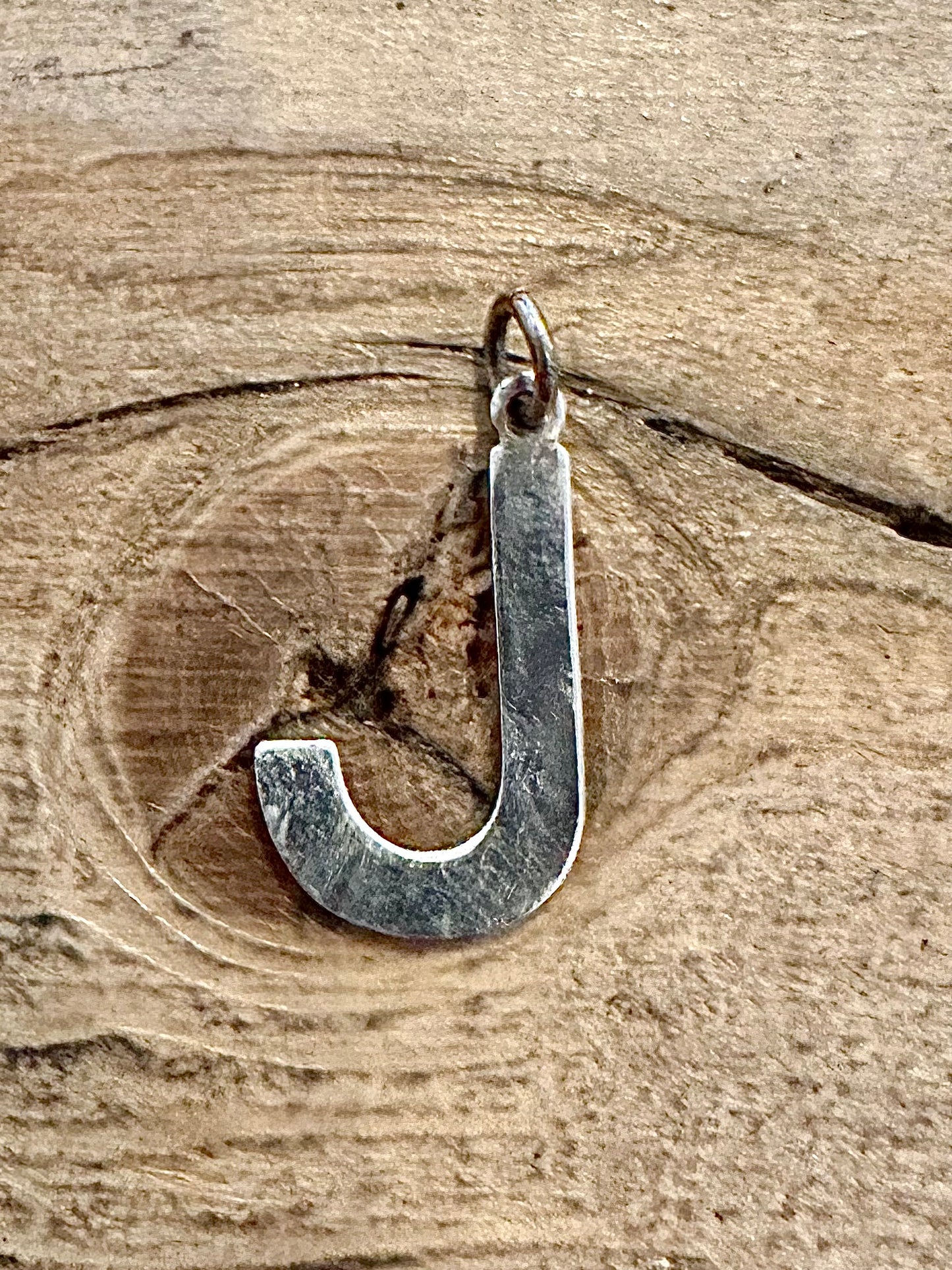 Vintage Letter J 925 Silver Pendant