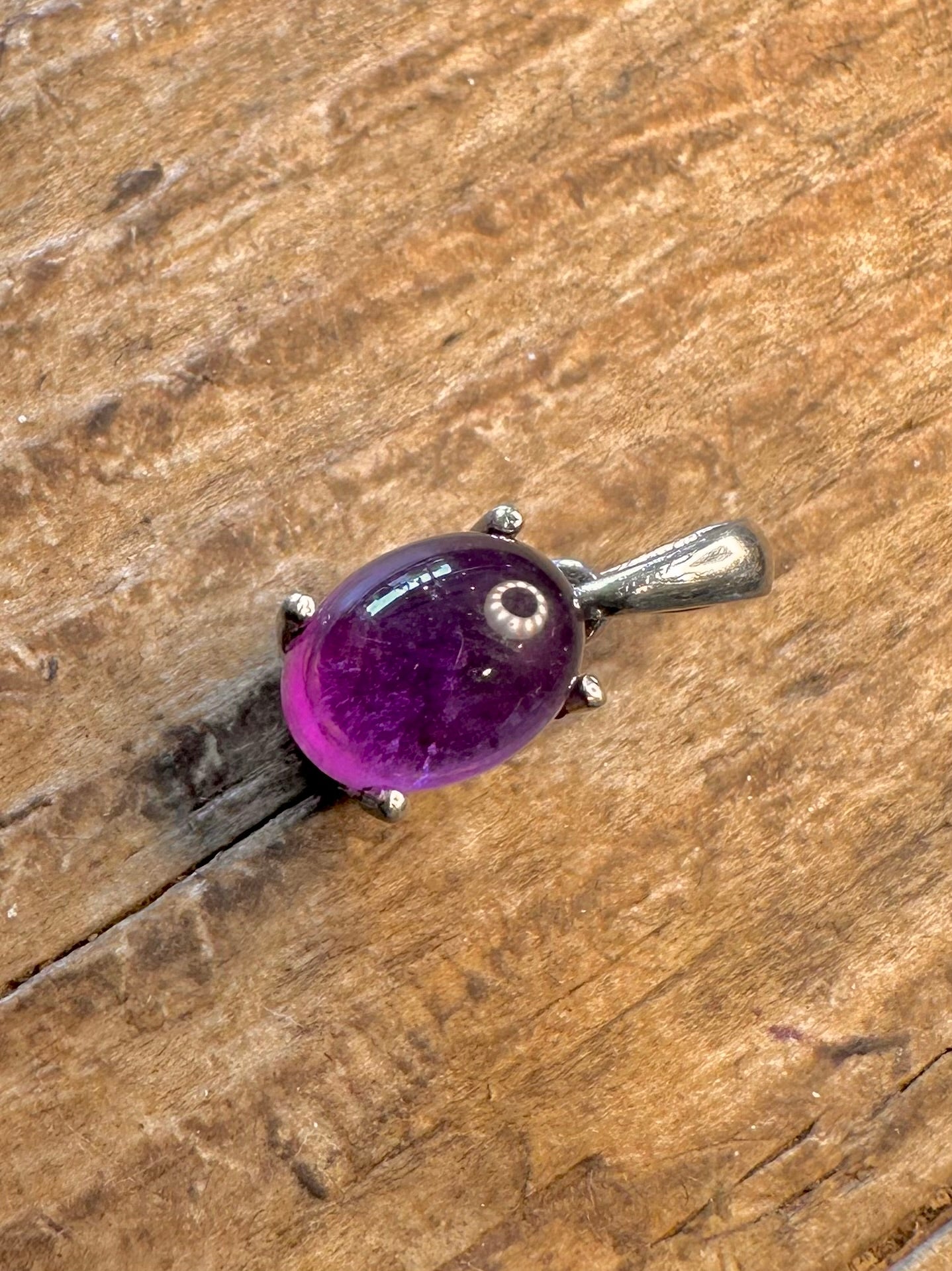 Amethyst Oval 925 Sterling Silver Pendant