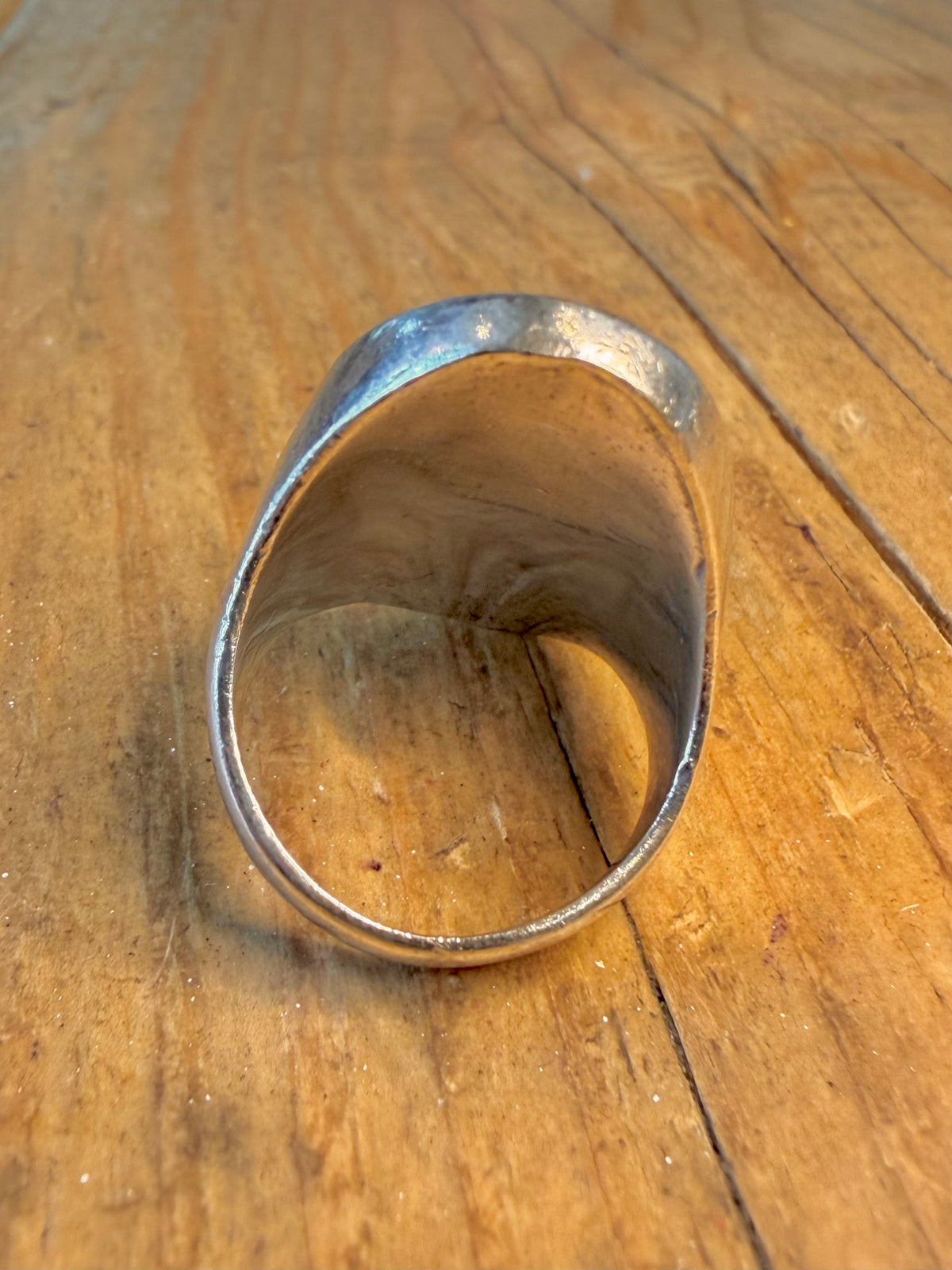 Elongated Oval Black Onyx 925 Sterling Silver Size N1/2 Ring