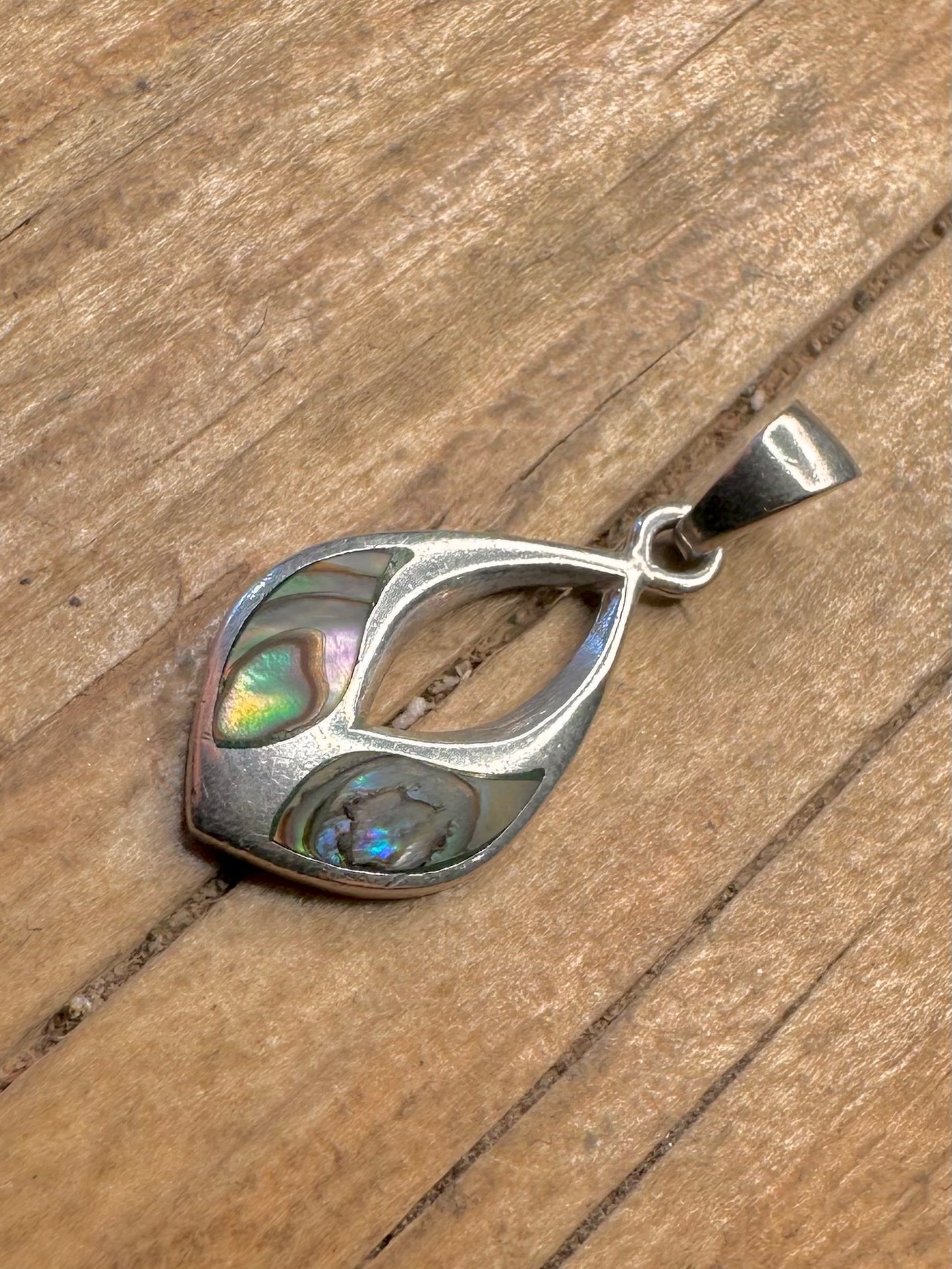 Vintage Abalone 925er Sterling Silber Anhänger