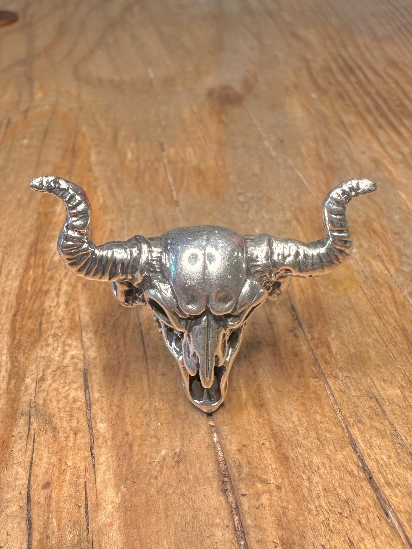 Vintage Ram Skull Head 925 Sterling Silver Silver Size V1/2 Ring