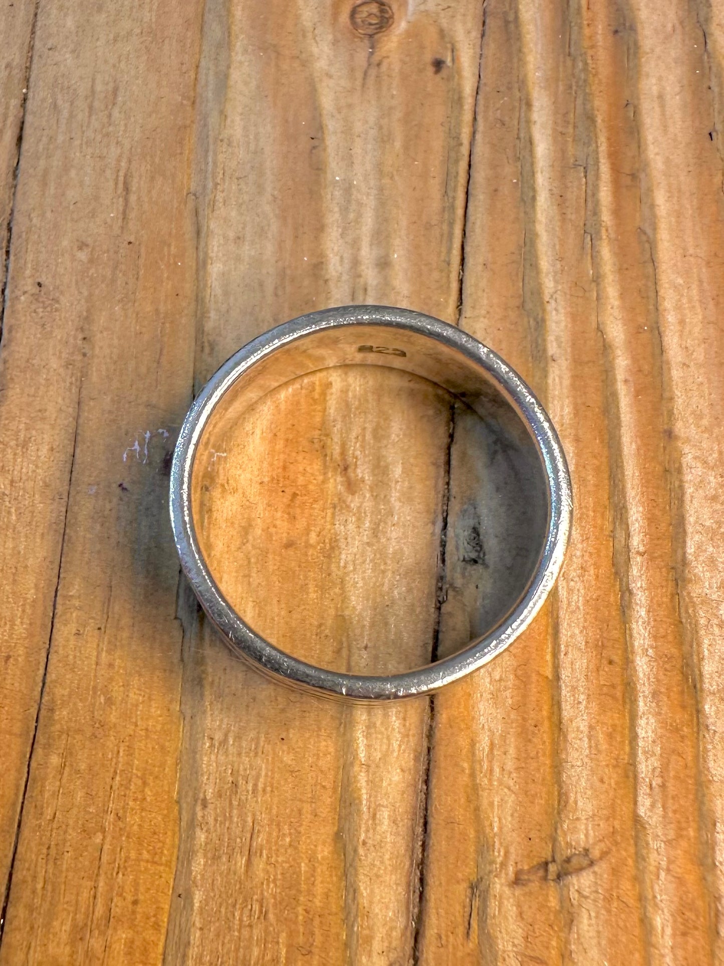 Braided Rope Pattern Wide Band 925 Sterling Silver Size Y Ring